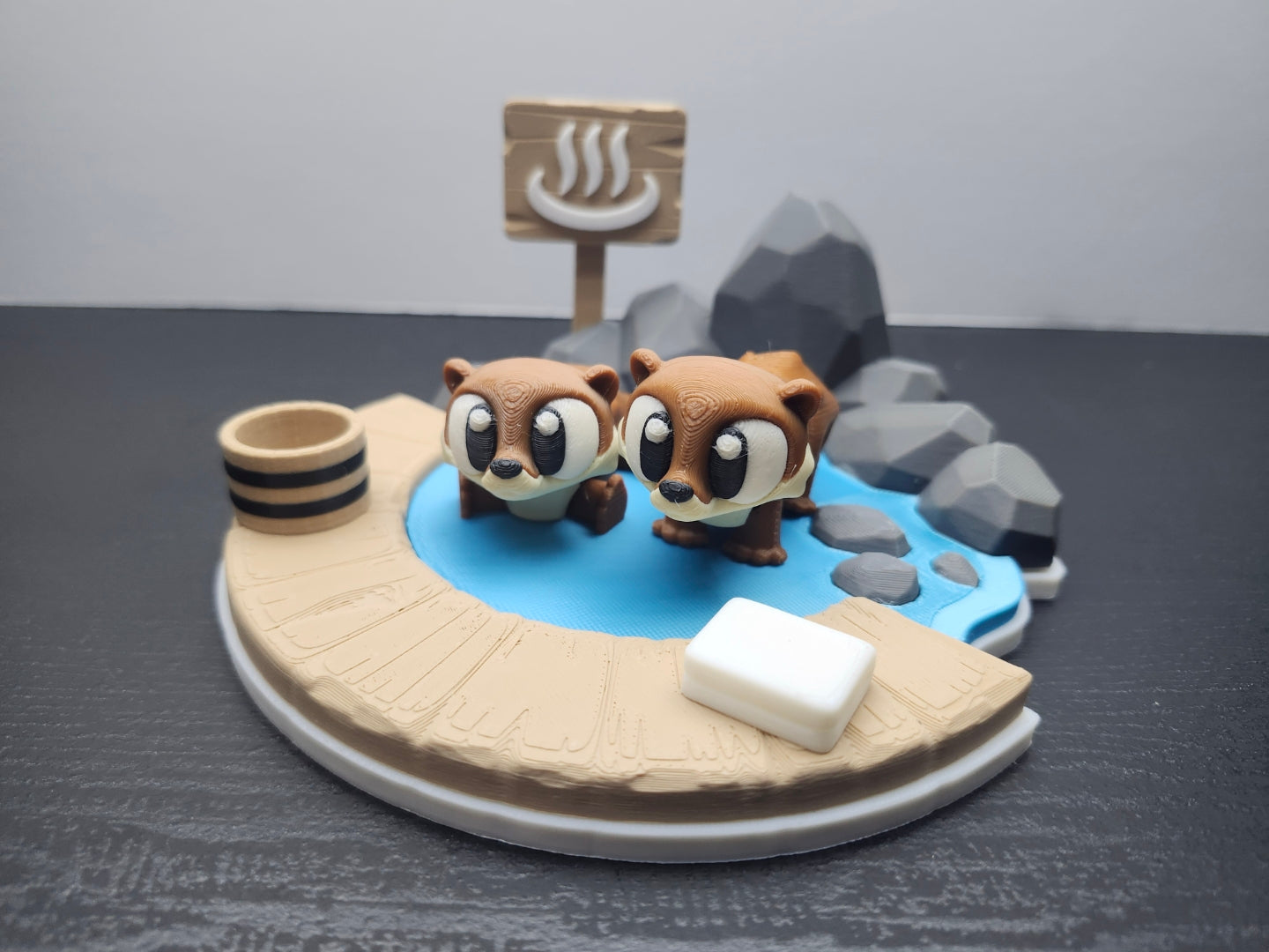 Otter Park – 3D Printed Otter Diorama Gift