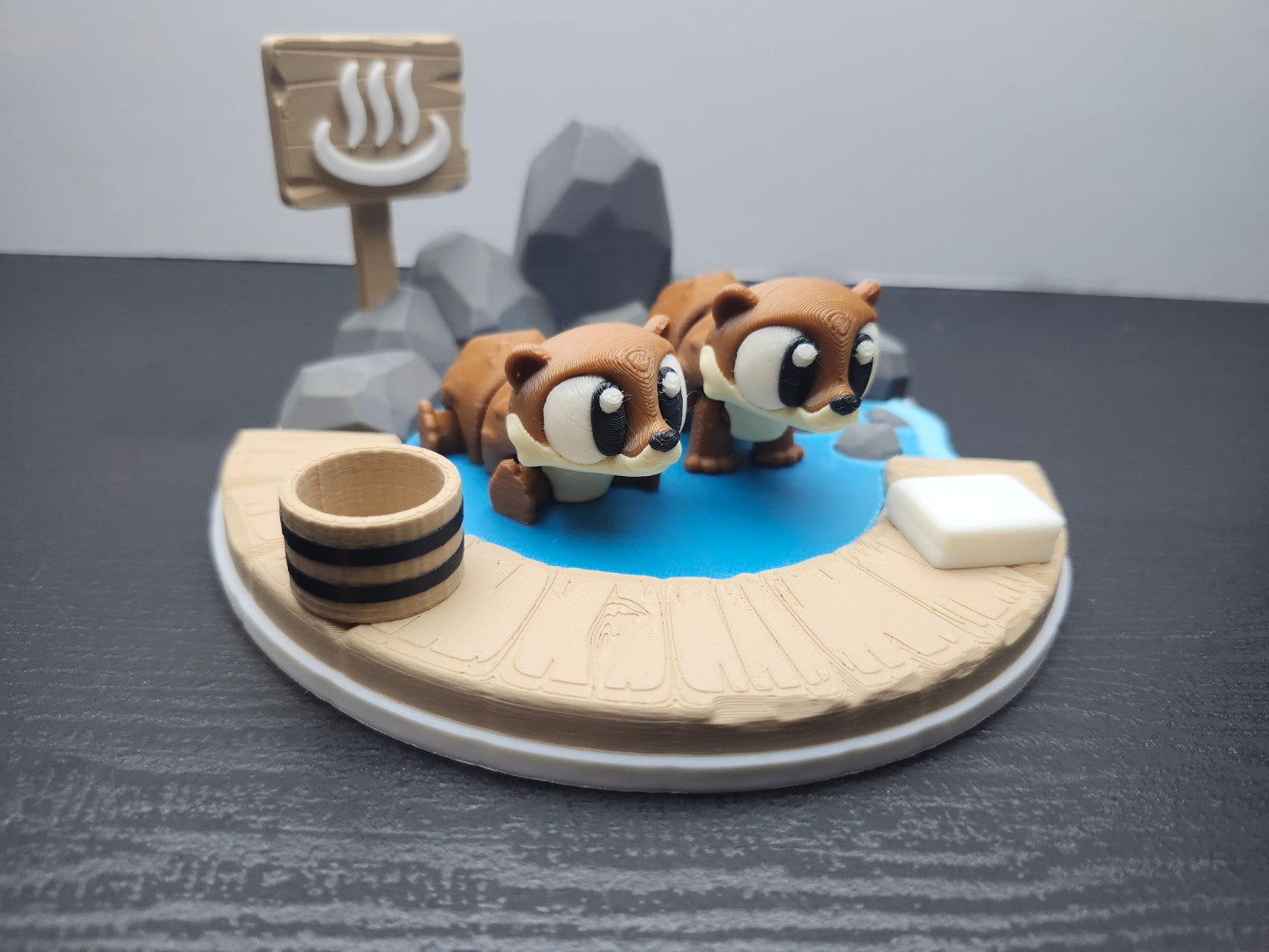 Otter Park – 3D Printed Otter Diorama Gift