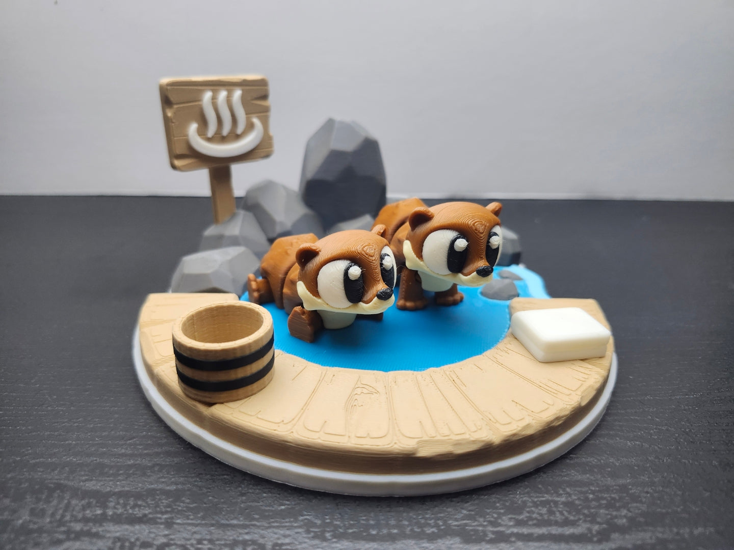 Otter Park – 3D Printed Otter Diorama Gift