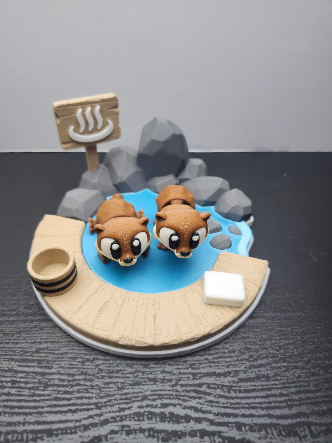 Otter Park – 3D Printed Otter Diorama Gift