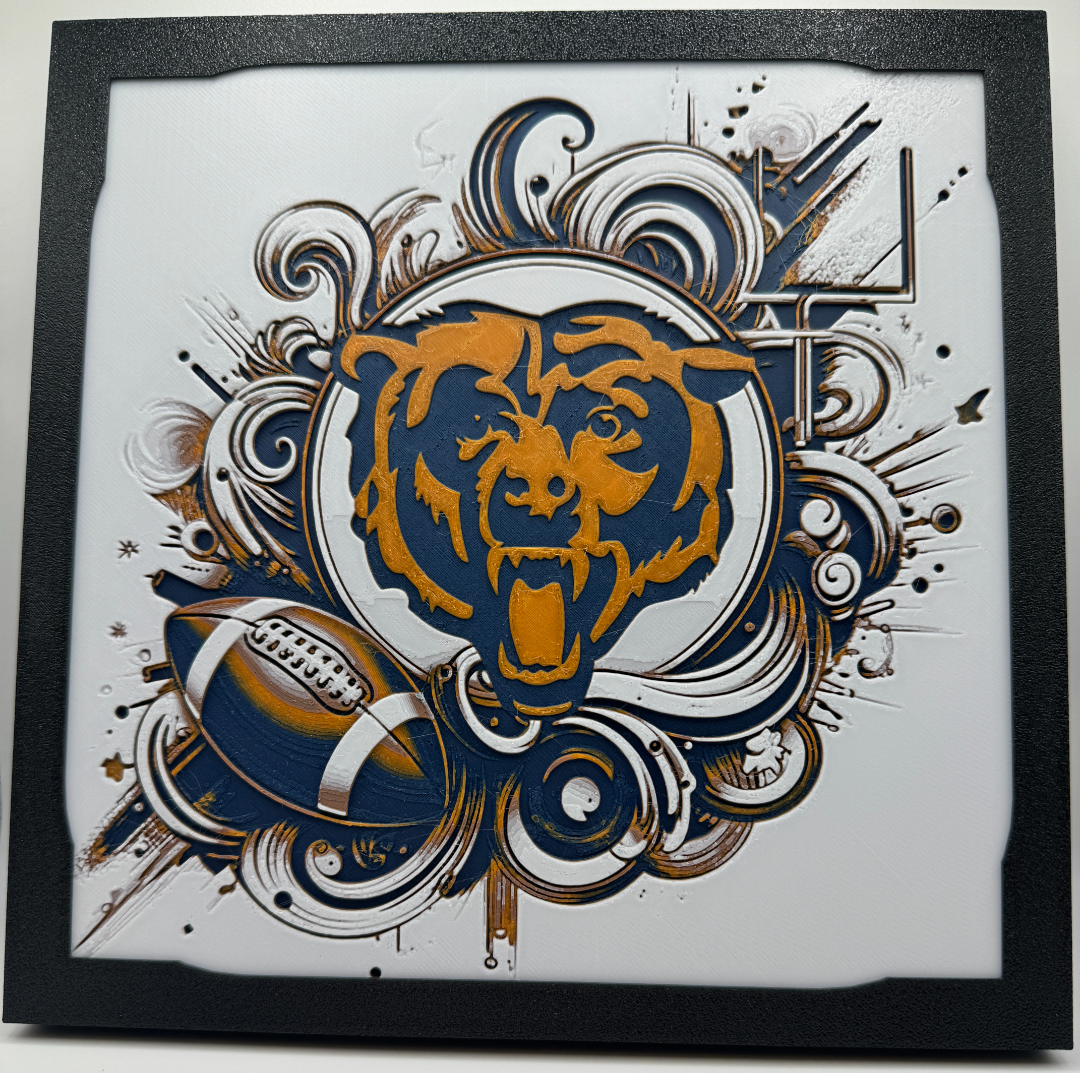 Chicago Bears HueForge Print