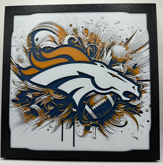 Denver Broncos HueForge Print