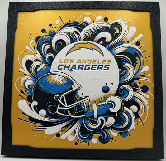 Los Angeles Chargers HueForge Print