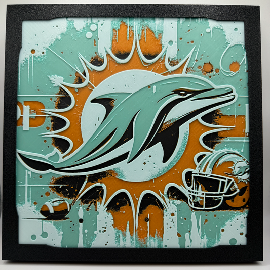 Miami Dolphins HueForge Print