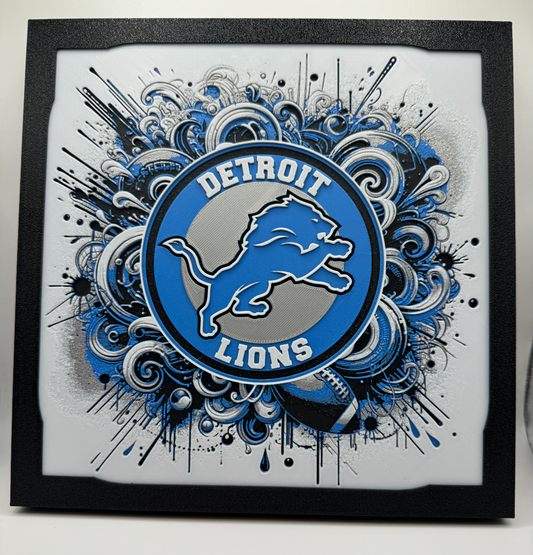 Detroit Lions HueForge Print