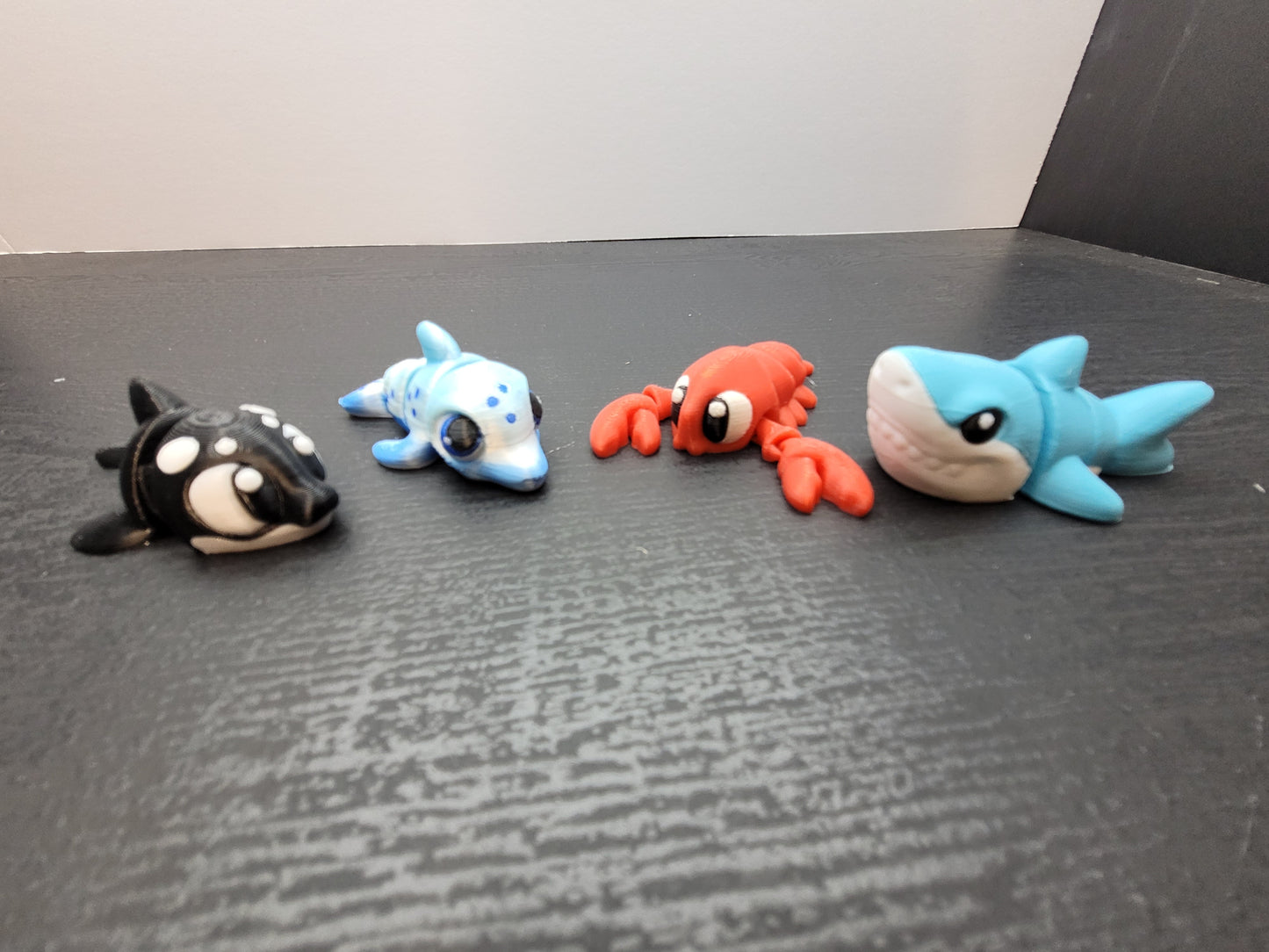 Sea Creature 4-Pack (Orca, Dolphin, Lobster, Great White)