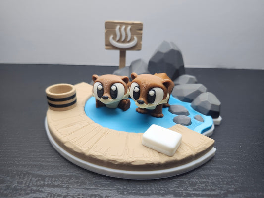 Otter Park – 3D Printed Otter Diorama Gift