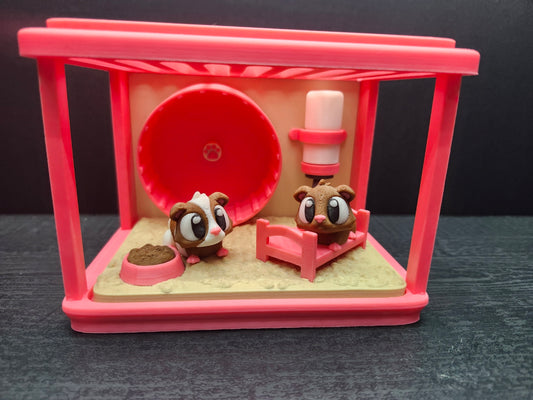 Guinea Pigs – 3D Printed Small Animal Diorama Gift