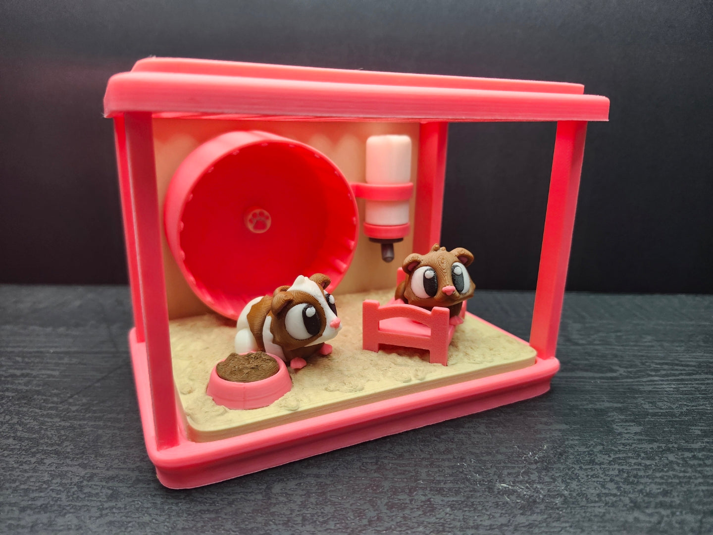 Guinea Pigs – 3D Printed Small Animal Diorama Gift
