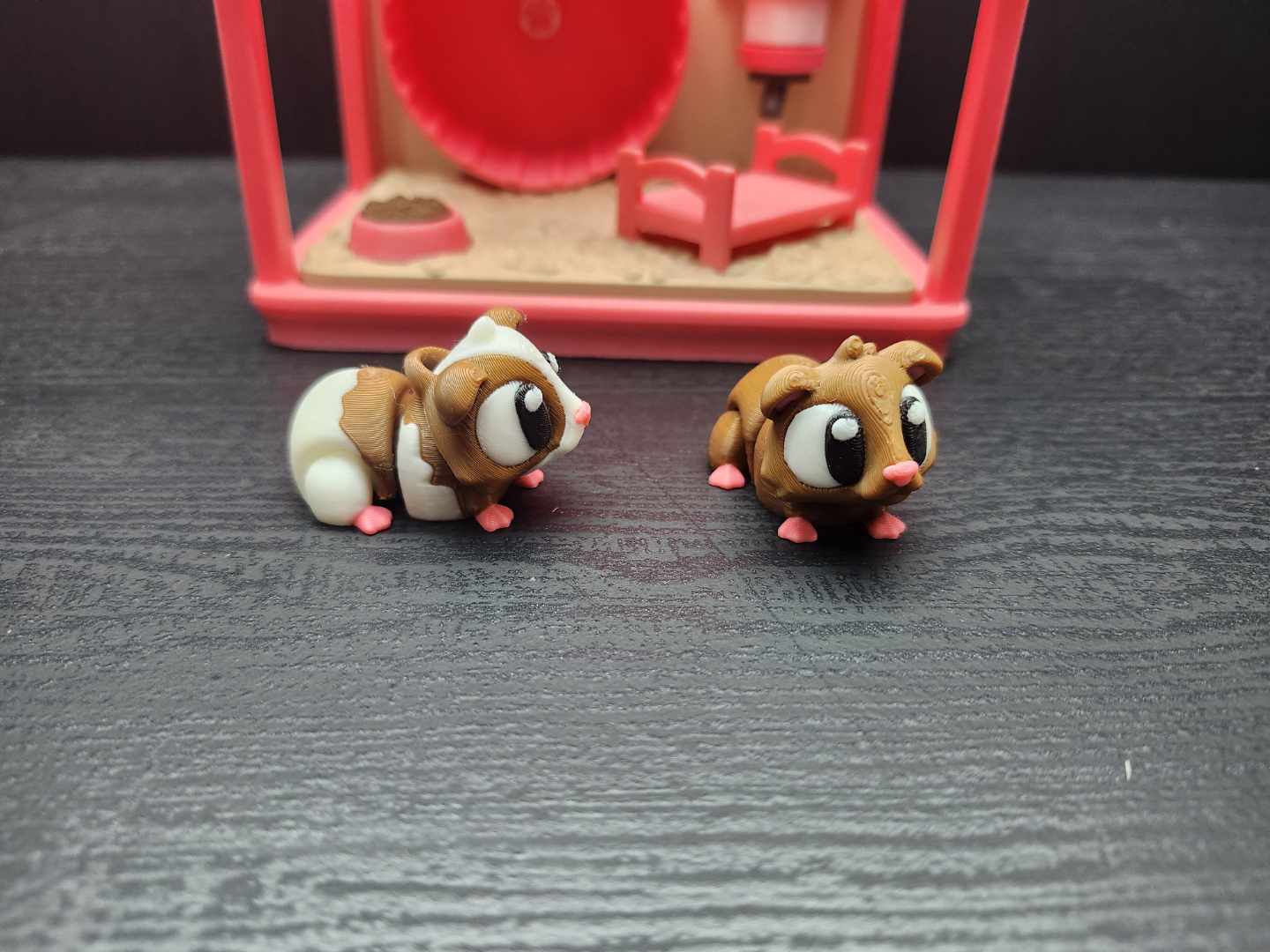 Guinea Pigs – 3D Printed Small Animal Diorama Gift